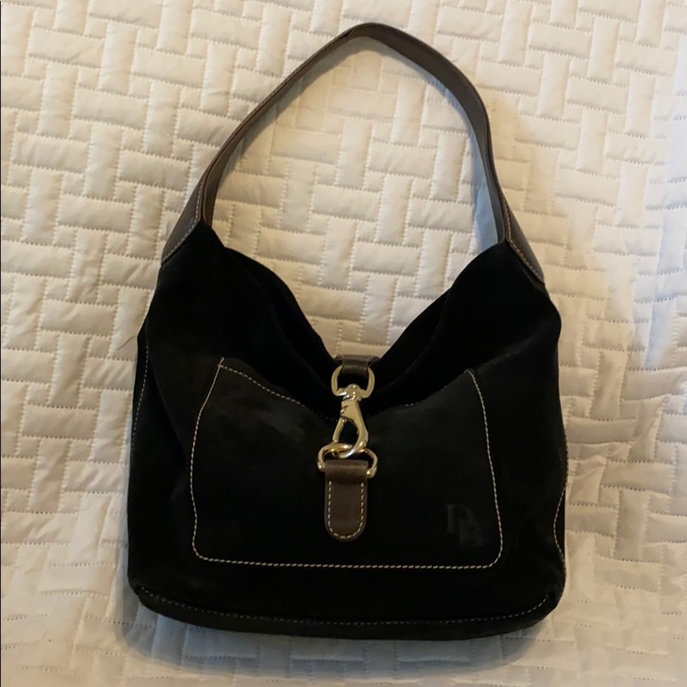 Dooney and Bourke black suede bag